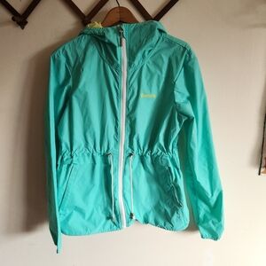 Bench Windbreaker Jacket Full Zip Blue Greeb Aqua Jacket Medium